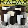 KADAX Flowerpot + Insert 18x36cm Tall Black Gloss