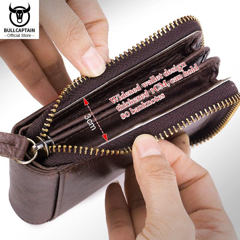 BULLCAPTAIN RFID мужской кошелек из натуральной кожи, портмоне, дизайнерский брендовый кошелек, кожаный кошелек-клатч, мужской кошелек, держатель для карт