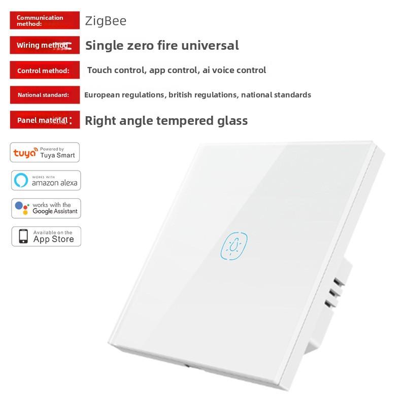 Zigbee Smart Home Glass Touch Control Panel Wifi Wall Switch Waterproof Retro Style Google Assistant Supported Works Alexa