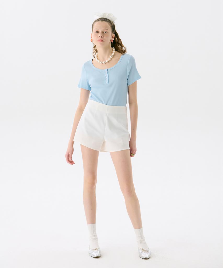 JUNEJUNE SPACE Pattern Shorts_White