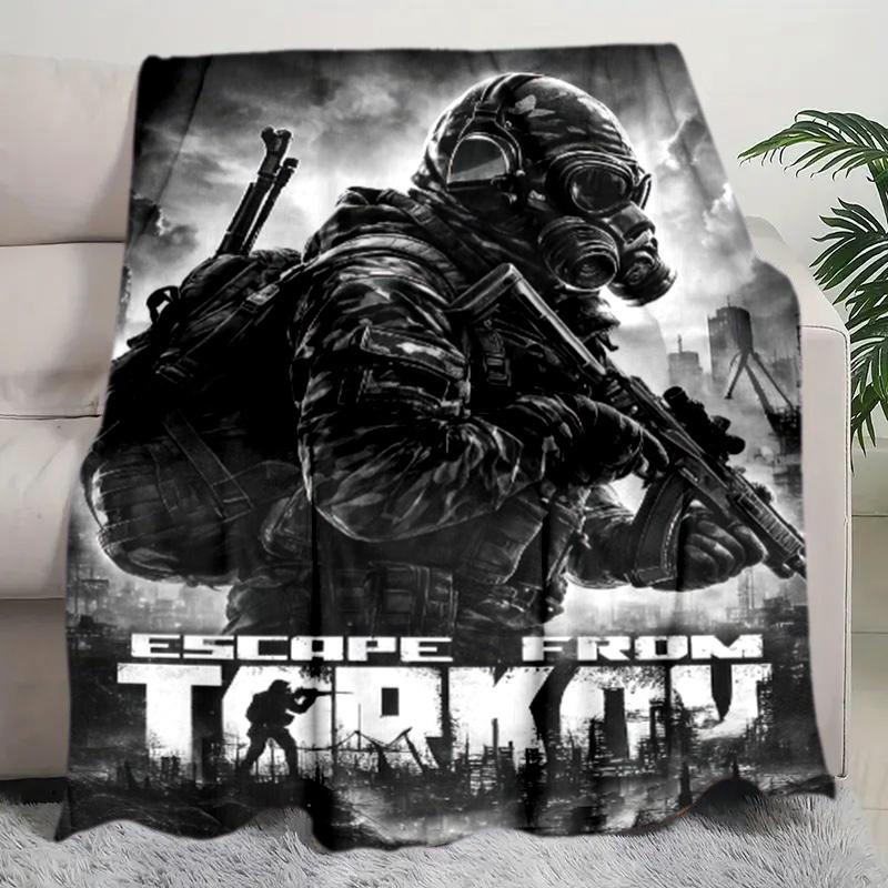 1PC Escape Tactical Camouflage Military Uniform Mask Perfect All Seasons Soft Comfortable Blanket Suitable Sofa Office Outdoor Travel Home Use