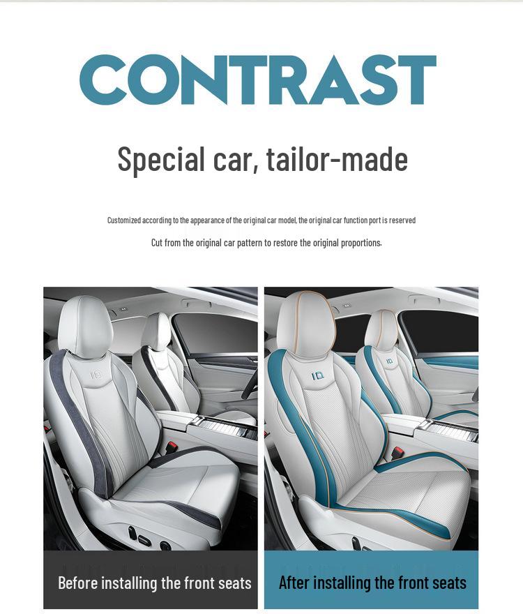 2024 VW ID.7 First Edition Кожаные чехлы на сиденья - Всесезонные, Дизайн с полным обхватом