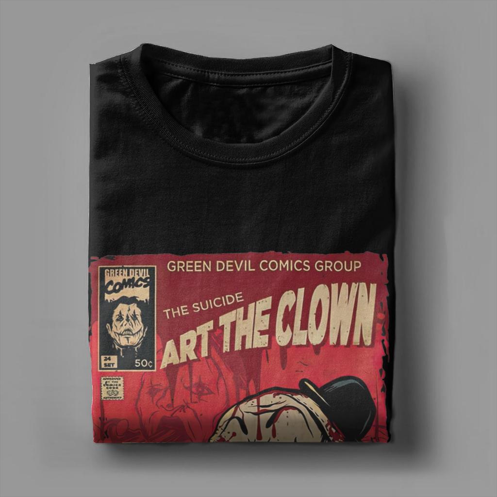 Men's Terrifier Mister Nice Clown T Shirt Horror Movie 100% Cotton Clothing Vintage Short Sleeve Crew Neck Tees Printed T-Shirt