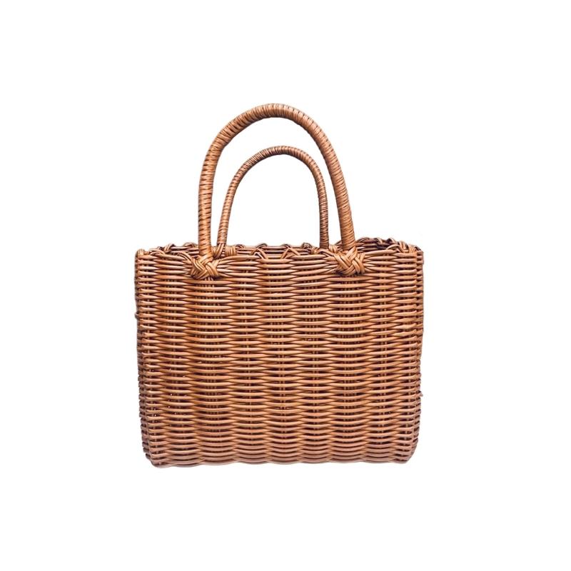Wear Resistant PVC Woven Picnic Basket For Camping Outdoor Gatherings And Beach Parties With Large Capacity