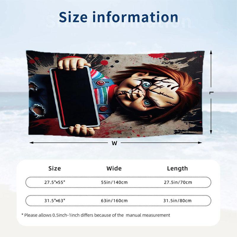 Large Beach Towel Quick Dry Absorbent Towel For Beach IndoorChild's Play Chucky Tiffany