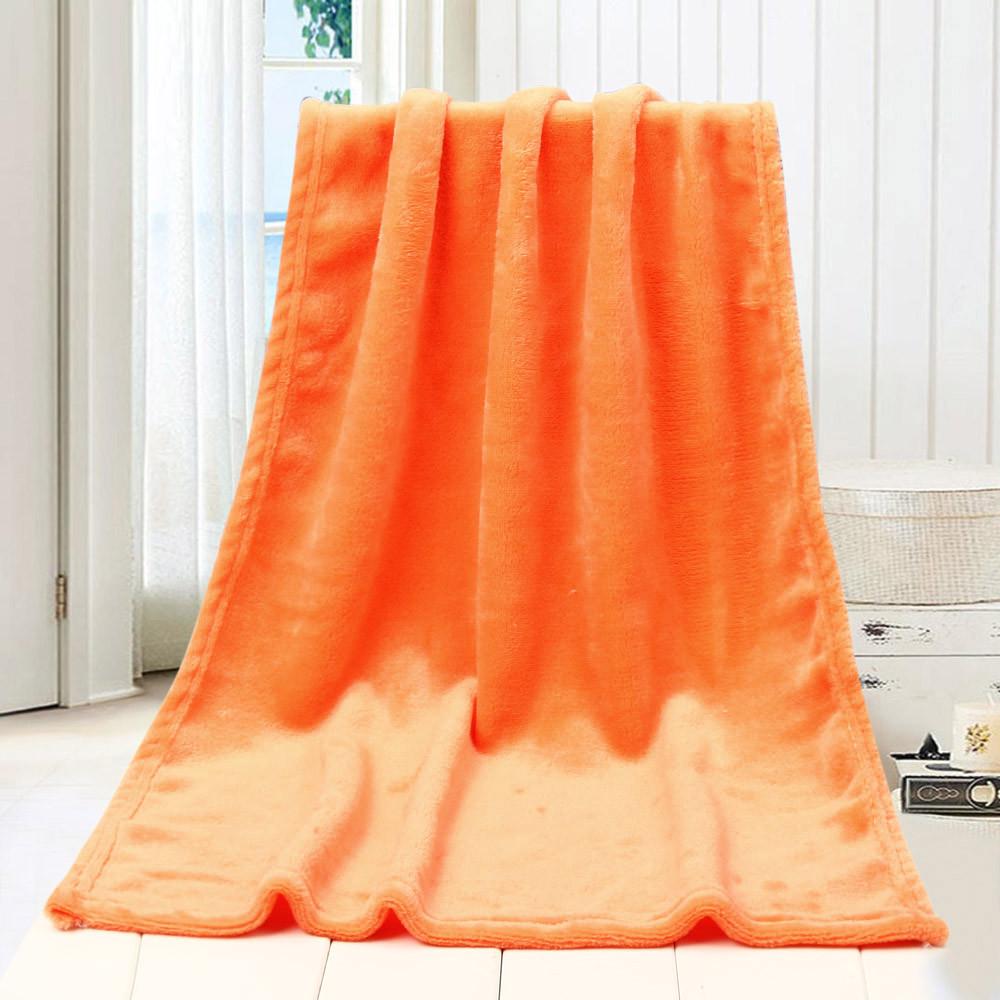 45*65CM Fashion Solid Soft Throw Kids Blanket Warm Coral Plaid Blankets Flannel