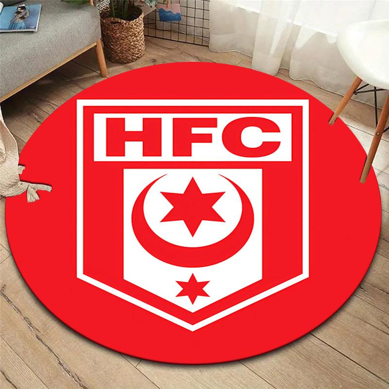 Hallescher FC Round Area Rug,Carpet Rug for Living Room Bedroom Sofa Playroom Decor,Non-slip Floor Mat