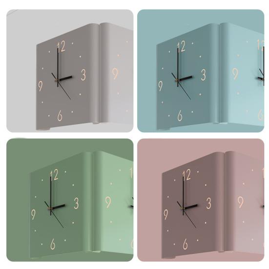 Светящиеся угловые настенные часы с полыми цифрами Бесшумная работа Простая установка Работающие от батареек двухсторонние угловые настенные часы