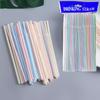 Disposable Striped Bent Plastic Straws