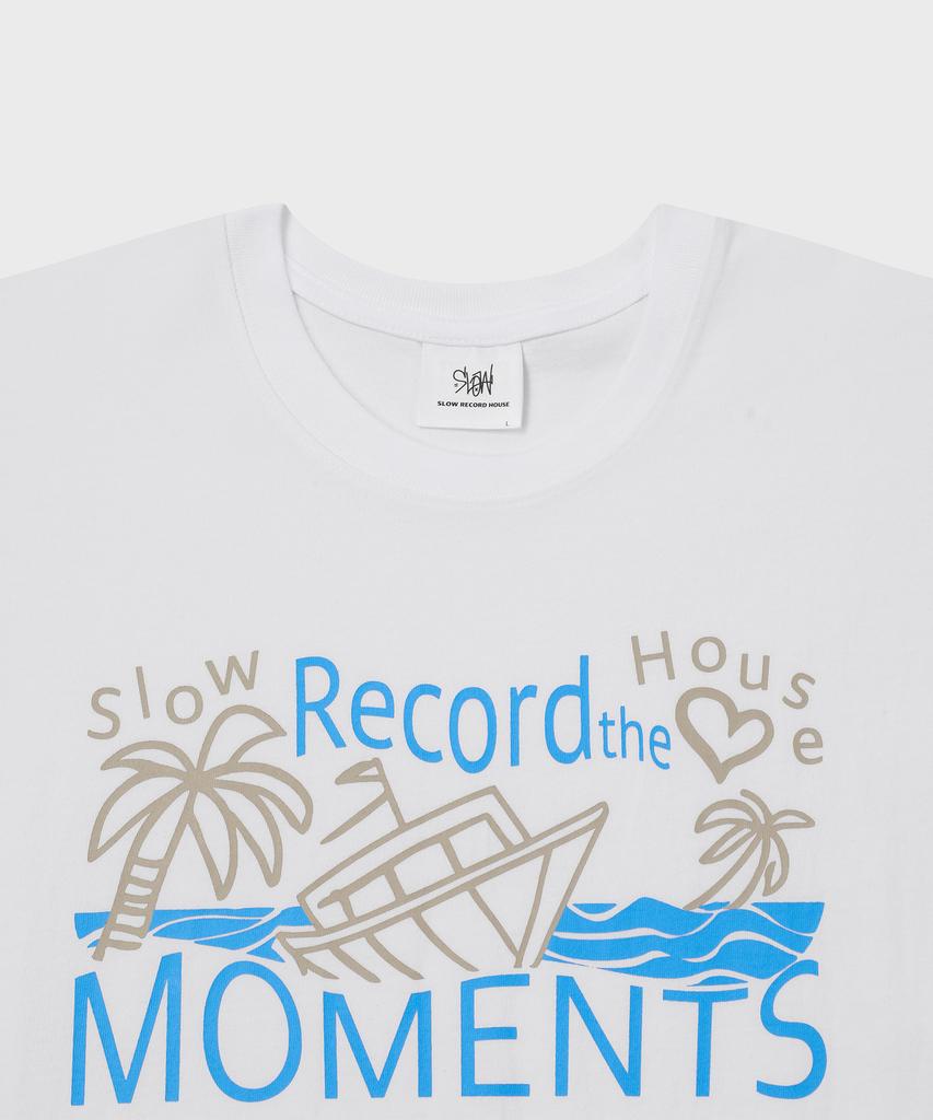 SLOW RECORD HOUSE Футболка с коротким рукавом Record The Moment Boat [2 цвета]
