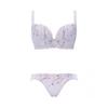 AMOSTYLE BY Triumph Charming Glamor Bra Panty Line Art G70M M013 (R) (Large) & Set, Stitch, Women's, (Pastel Mauve)