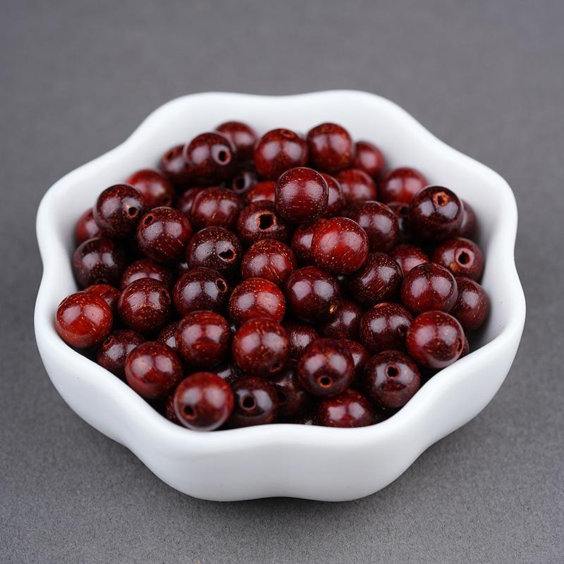 Золотые шелковые бусины из натурального зеленого сандалового дерева для самодельных украшений и буддийских аксессуаров