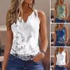 Yousheng Women Summer Vest V-Neck Sleeveless Floral Print Tank Tops Buttons Neckline Loose Fit Casual Camisole Streetwear
