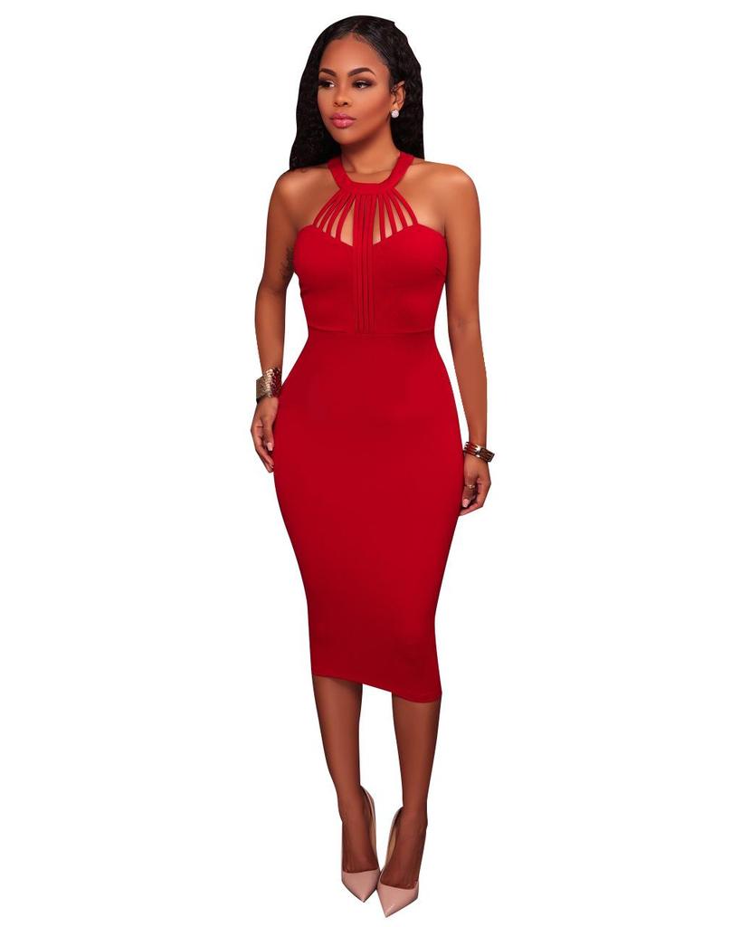 Платье European Station N320 без рукавов с круглым вырезом