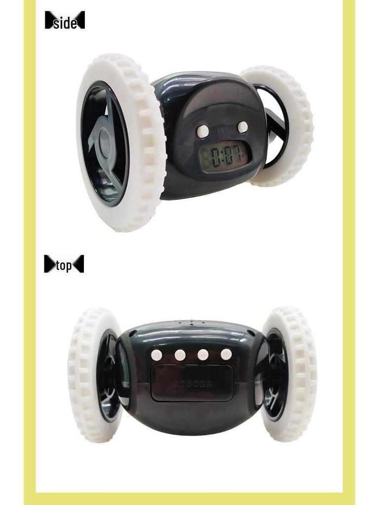 Убегающий будильник - Веселый убегающий будильник на колесиках для детей и студентов, Функция повтора