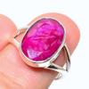 Red Ruby(Simulated) Gemstone Handmade 925 Sterling Silver Gift Ring S.7.5 c9Y92