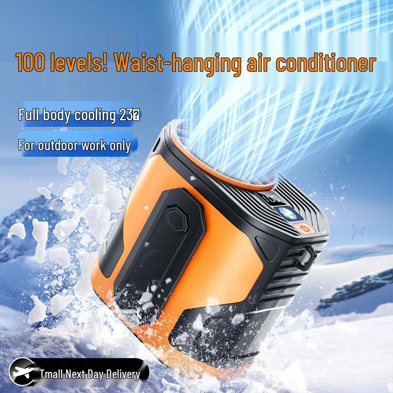 Портативный USB-вентилятор с креплением на пояс и регулируемой скоростью