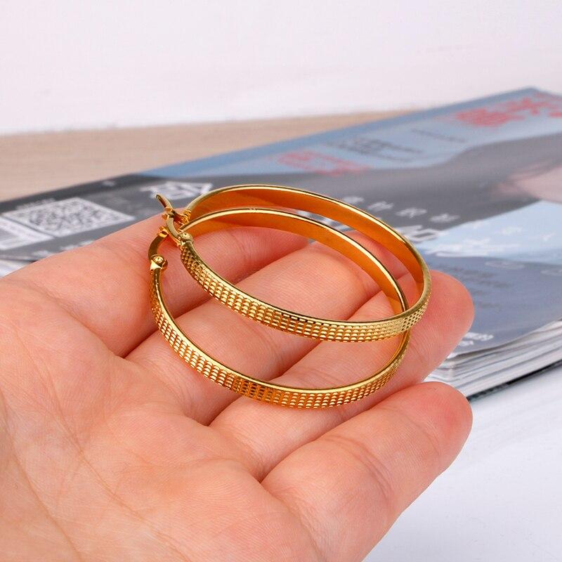 Золотые серьги-кольца из нержавеющей стали для женщин, серьги-кольца, модные ежедневные новые ювелирные изделия, подарки, продажа