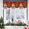 1 шт. Полупрозрачный Легко установить Сваг Ламбрекен Атмосферный Шарф Рождественский Спальня Без сверления Рождественский Праздничный Ламбрекен Праздник 137x45см