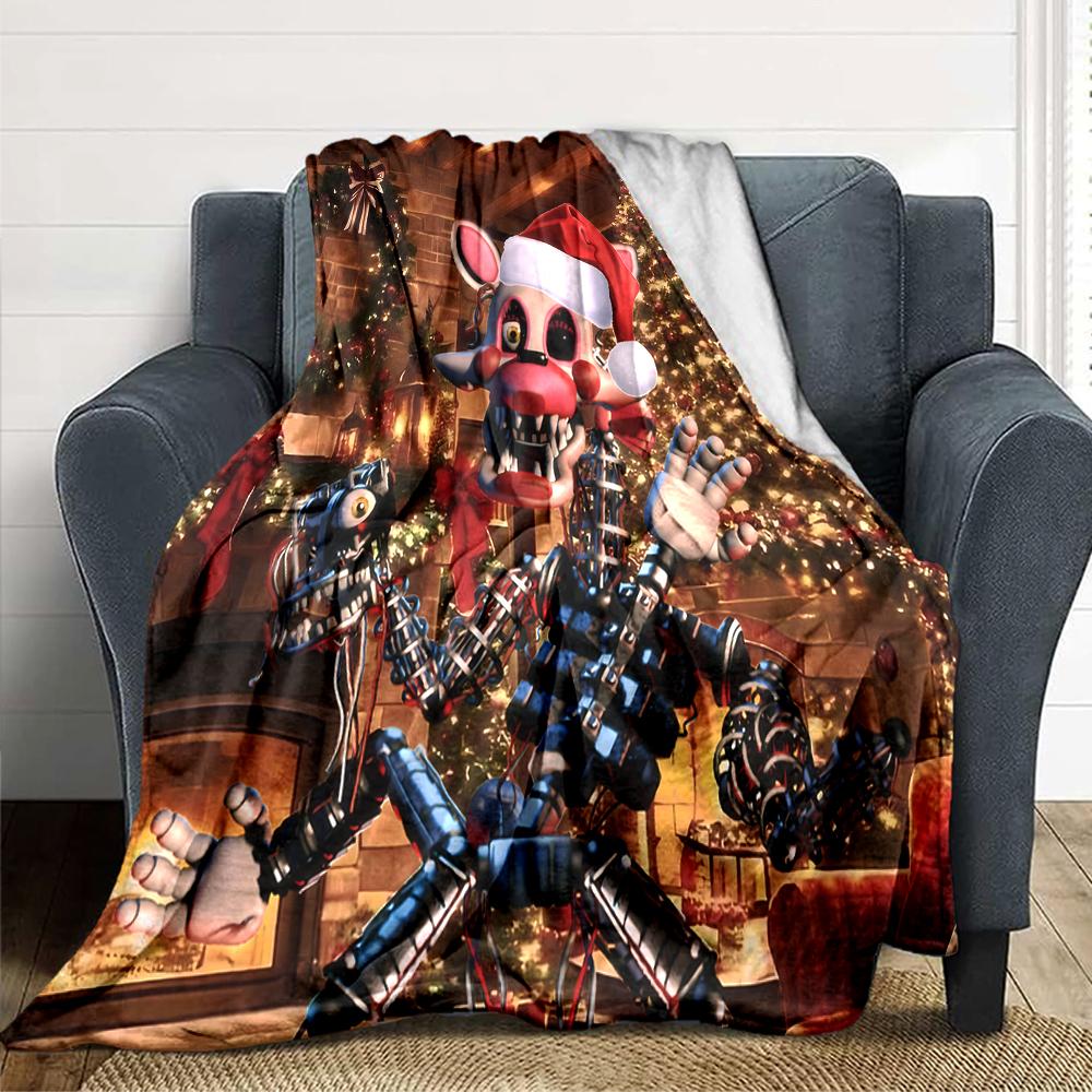Christmas Horror Puppet Blanket Soft Throw Blanket For Home Bedroom Bed Sofa Travel Office Solid Christmas Blanket