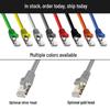 Сетевой патч-корд Cat6A SFTP с двойным экранированием, 10 Gigabit, многожильный, высокой гибкости, из бескислородной меди