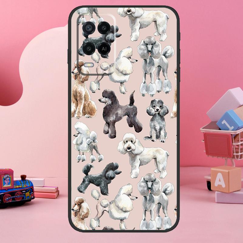 Poodle Dog Cartoon Case For Oppo A98 A78 A18 A38 A58 A60 A80 A40 A77 A57 A17 A74 A54 A94 A96 A76 A16 A15 A5 Pro