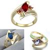 Vintage Women Jewelry Twisted Design Rhinestone Bridal Engagement Ring Size 6-9