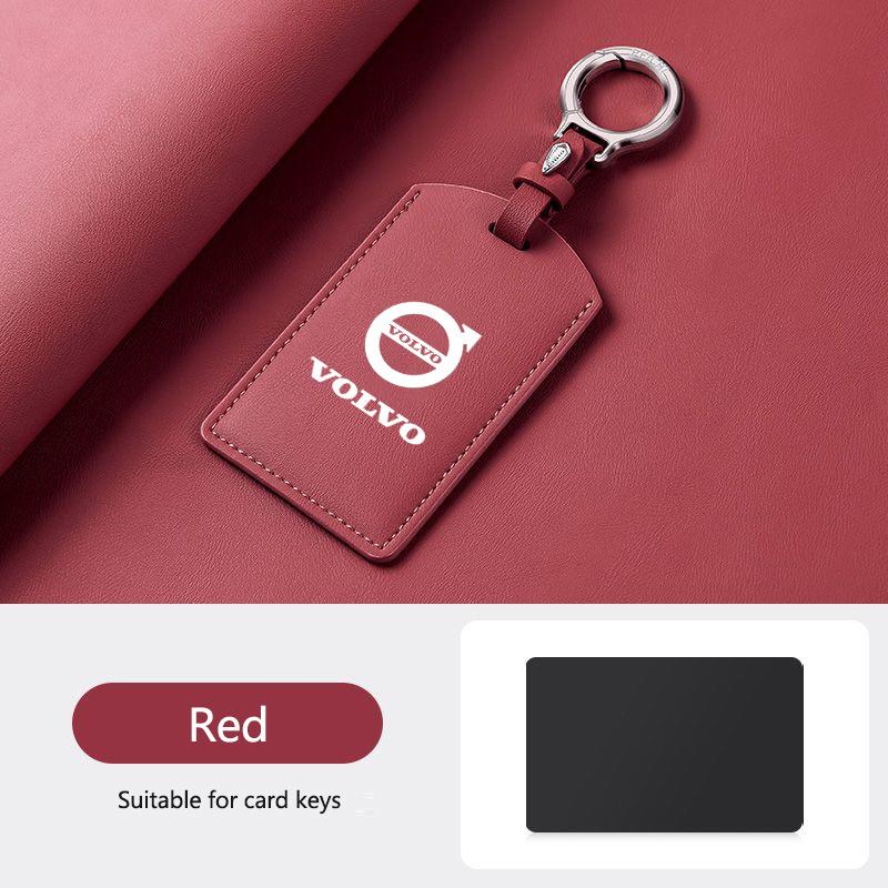 Кожаный чехол-кошелек для умной NFC-карты-ключа автомобиля, сумка для ключей, держатель-оболочка для Volvo EM90 EX30 2024 Polestar, аксессуары для защиты автомобильного ключа