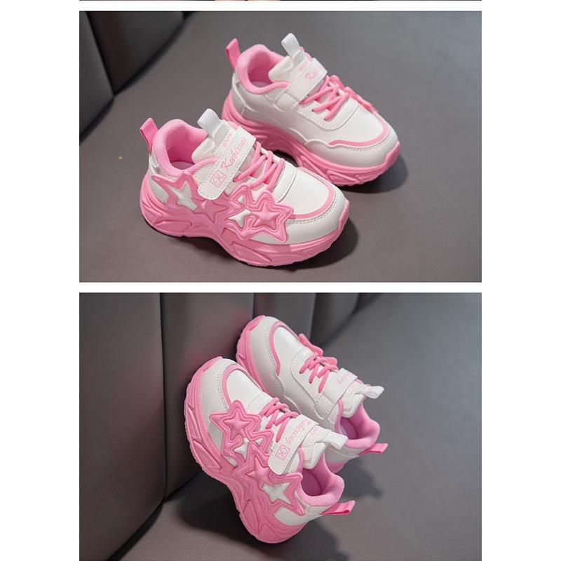 2024 New Fashion Children's Casual Leather Girls Running Shoes
