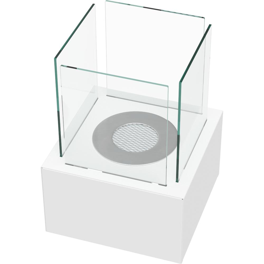 Freestanding Bioethanol fireplace TANGO2 TÜV white