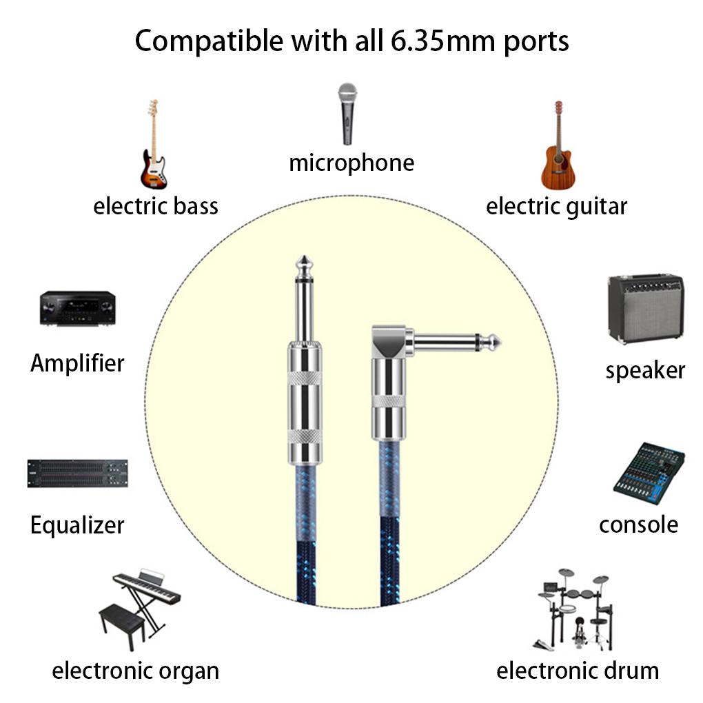 Guitar Audio Cable Plastic Electric Bass Electronic Drum Piano Cord Portable Replacement Spare Parts for Professionals