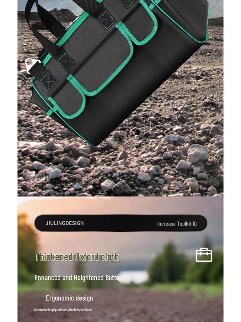 Прочная водонепроницаемая сумка для инструментов для плотника/электрика - Портативная, утолщенная, износостойкая, многофункциональная сумка-тоут