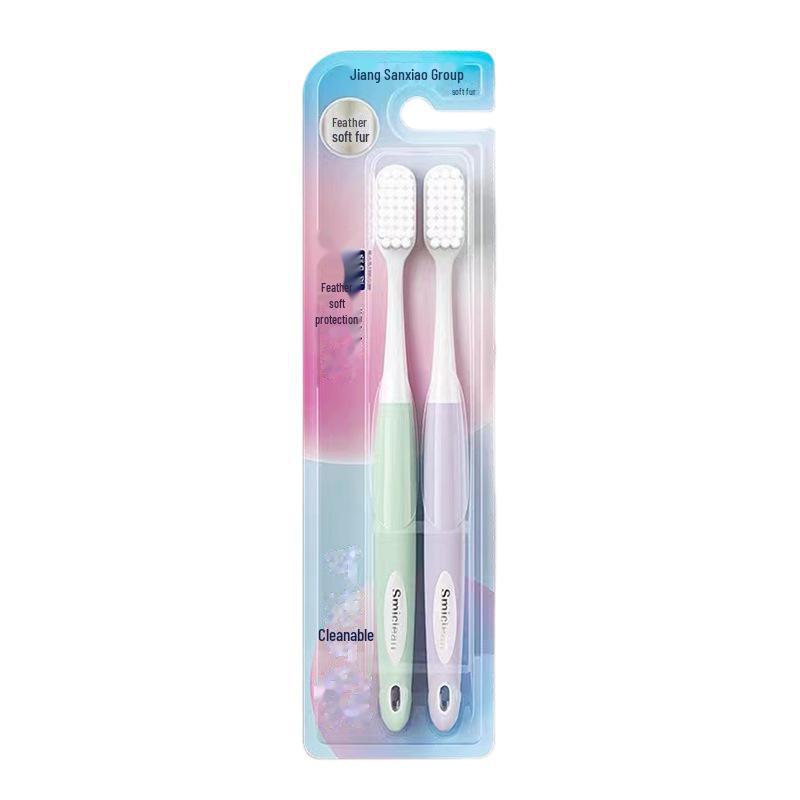 "KB7915 Soft Bristle Toothbrush for Adults - Gentle Gum Protection, Ultra-Fine Small Head, Ideal for Couples and Ladies"