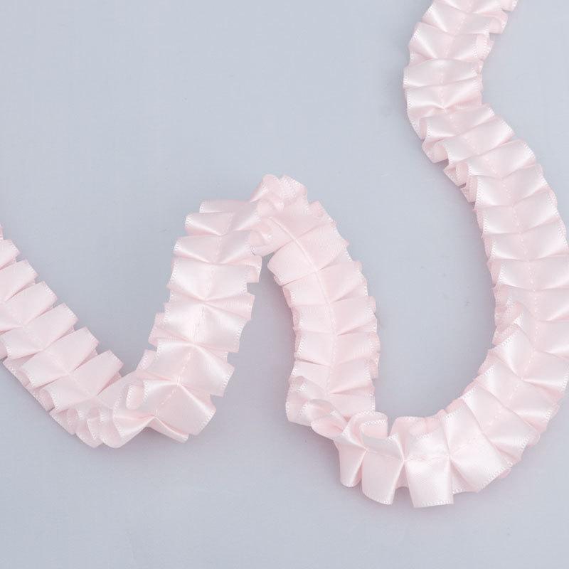 Elegant Multifunction 2.5cm Wide Ruffled Ribbon Polyester Ribbon Ruffled Lolita Headdress Clothing Design Diy Lace Accessories Home Decoration