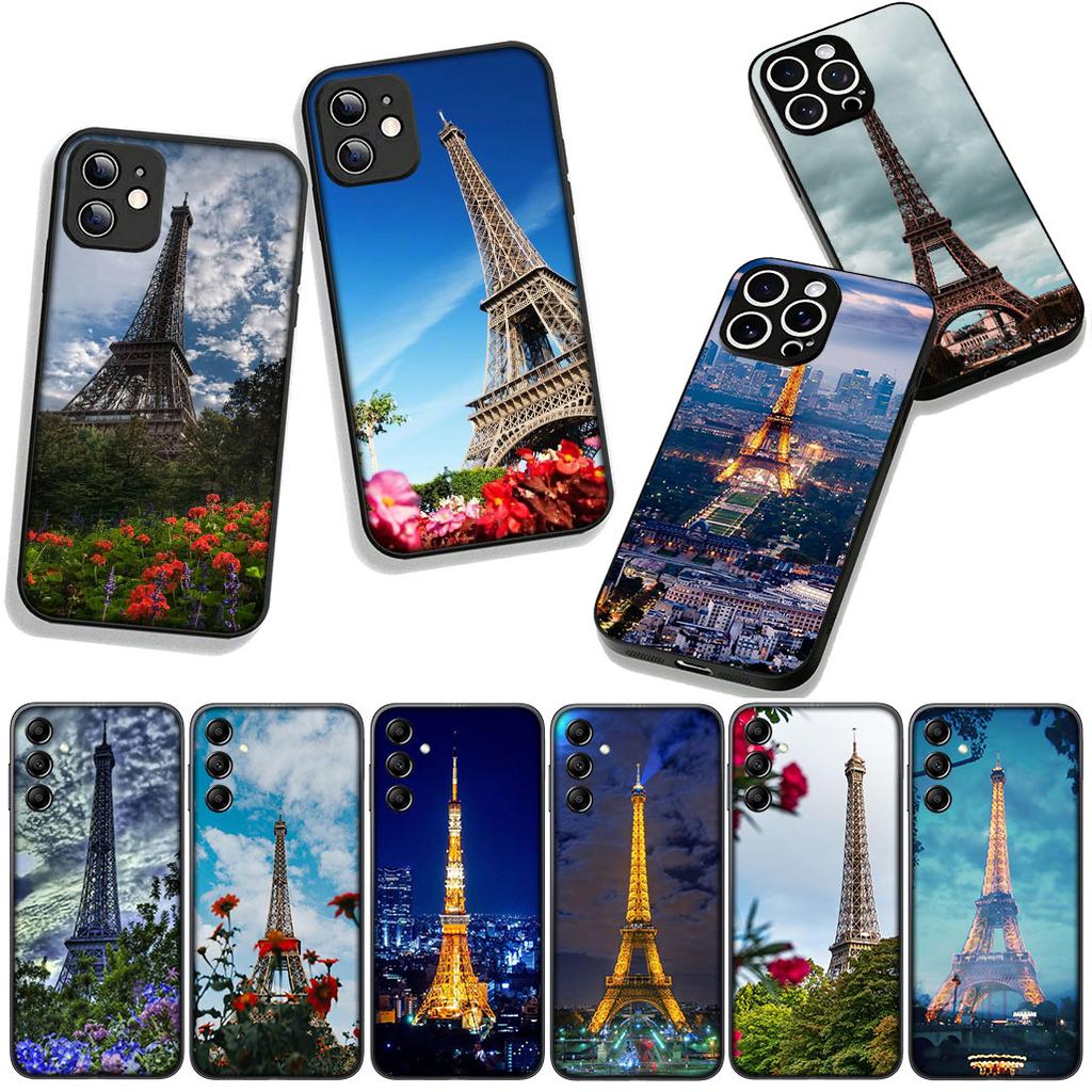 Phone Cover Love Paris Eiffel tower pink Casing for Apple iPhone 17 16 11 Pro XS Max XR 6 7 8 Plus + 16E SE 2020 Air 5 8+ Case