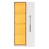 70×40×160cm display cabinet with glass doors, side drawers and LED lighting. Display and storage furniture – wine cabinet, bookshelf, dining cabinet