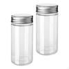 2 шт. прозрачные банки с крышками кухонные канистры банка для рассыпного чая косметический контейнер пустые бутылки для