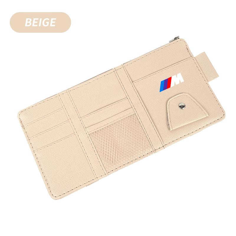 New Car Sun Visor Organizer Multi-Pocket Glasses Clip Car Storage Bag For BMW M E34 E36 E60 E90 E46 E39 E70 F10 F20 F30 X5 X6 X1 M3 M5