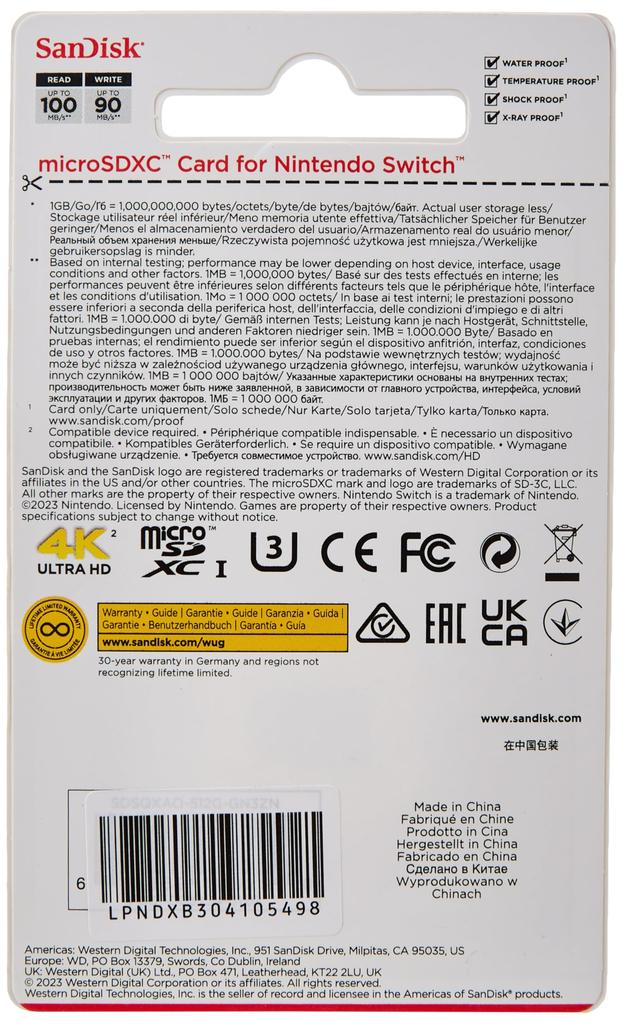 SanDisk microSDXC 512 ГБ Edition Animal Crossing Leaf Nintendo Switch Switch Lite и Switch - UHS-I