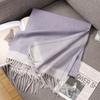 Wool Scarf Women's Autumn and Winter Advanced Sense Double-sided Two-color Narrow Scarf Women's Thickened Warm Scarf