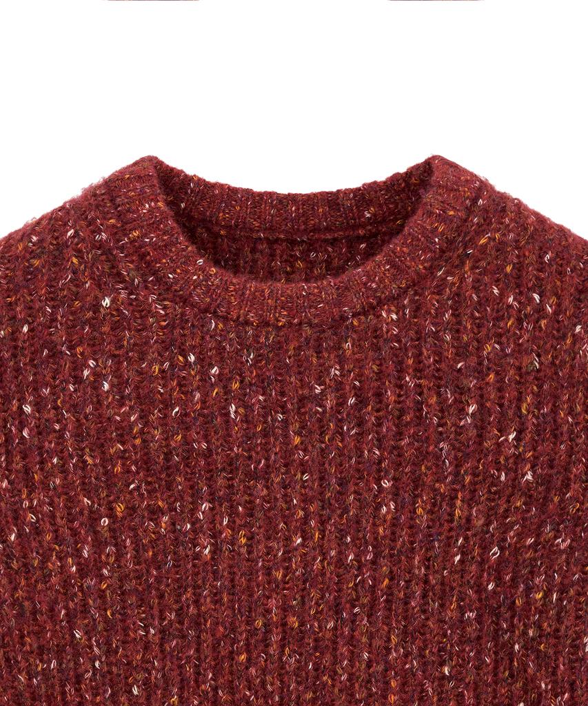 NOIRER Wool Blend Nef Round Knit (Red)