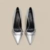 Fashion 2025Pointed Toe High Heels Women Shallow Party Wedding Pumps Fashion Belt Buckle Shoes New Casual Stiletto