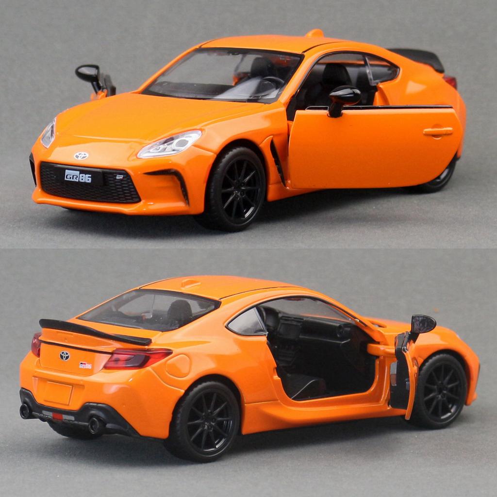uwhpc2 1/28 Toyota GR86 Alloy Sports Car Model Diecasts Metal Track Racing Vehicles Car Model Simulation Sound and Light Kids Toys Gift