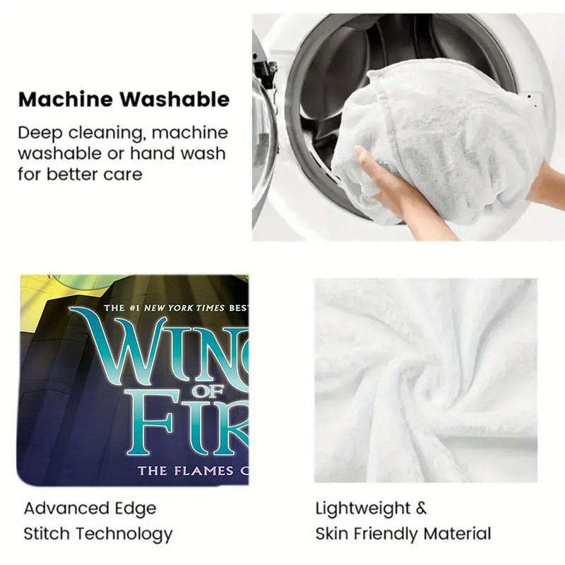 Wings of Fire 2D Flat Pattern Flannel Blanket High quality All Seasons Warmth and Comfort Perfect for Christmas Gifts.MMT0918502