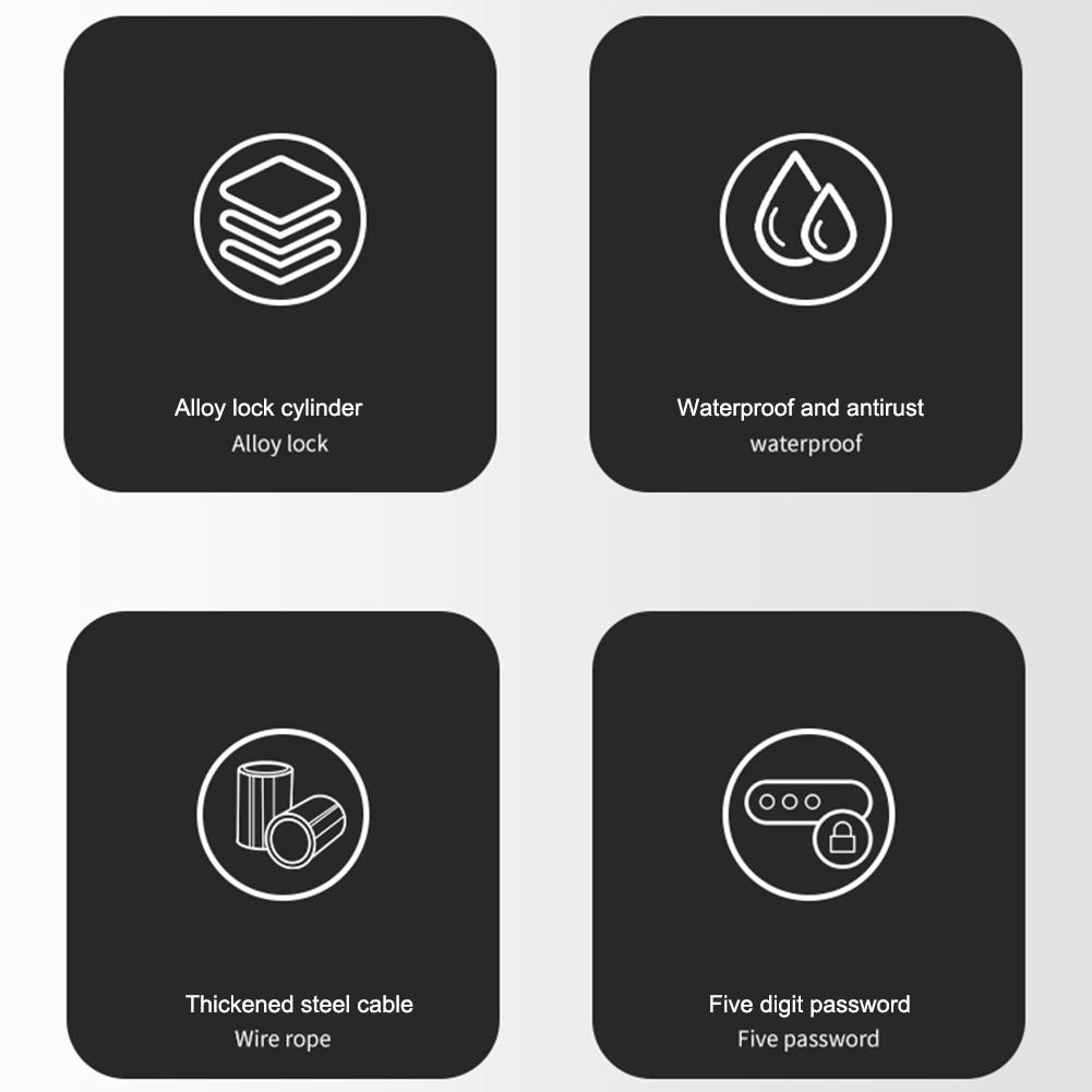 Противоугонные кодовые замки для горных велосипедов, универсальные тросовые замки с паролем для самокатов