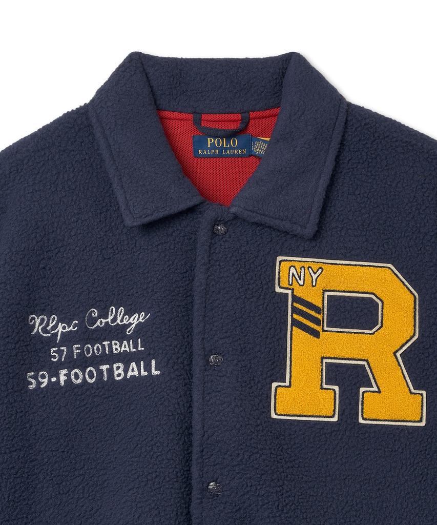 Polo Ralph Lauren Pile Fleece Letterman Jacket - Navy