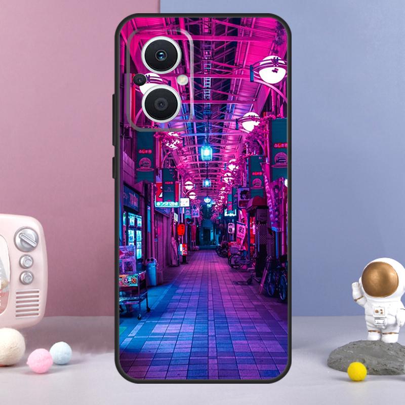 Japanese Night City Aesthetic Funda For OPPO Reno 14 F 11F 12F 13F 10 11 12 13 Pro 7 8 Lite OPPO Find X8 X6 X5 X9 Pro Case