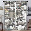 Blackout Curtains 2 Pieces Cut Cartoon Animal Home Interior Curtains for Camera Tulle for Bedroom Shades Partition Curtain Room