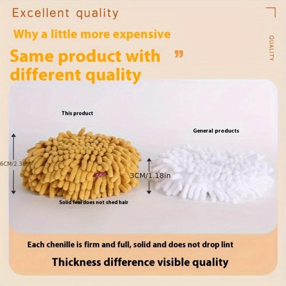Fuzzy Ball Hand Towels Hedgehog Cartoon Towels Absorbent Funny Hanging Hand Drying Towel with Loop for Bathroom Kitchen
