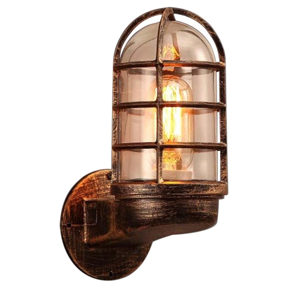 Vintage Industrial Unique Wall Light Cage Guard Sconce Loft Light Modern Indoor Lighting Wall Lamps Iron Copper Lighting